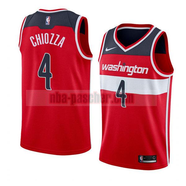 maillot washington wizards homme Chris Chiozza 4 icône 2018 rouge
