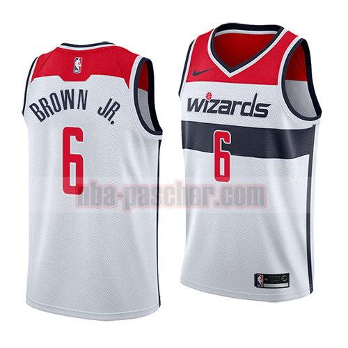 maillot washington wizards homme Troy Brown 6 association 2018 blanc