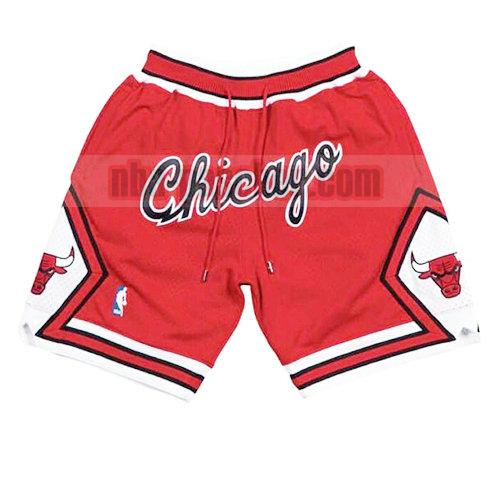 shorts chicago bulls homme classique rouge