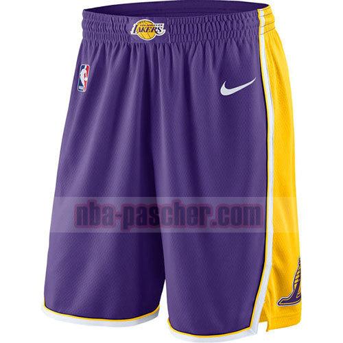 shorts los angeles lakers homme 2017-18 pourpre