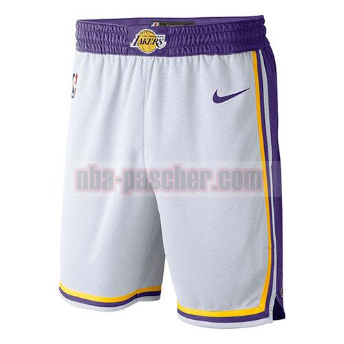 shorts los angeles lakers homme association 2018-19 blanc