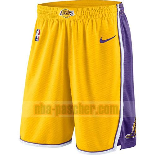 shorts los angeles lakers homme icône 2018-19 jaune